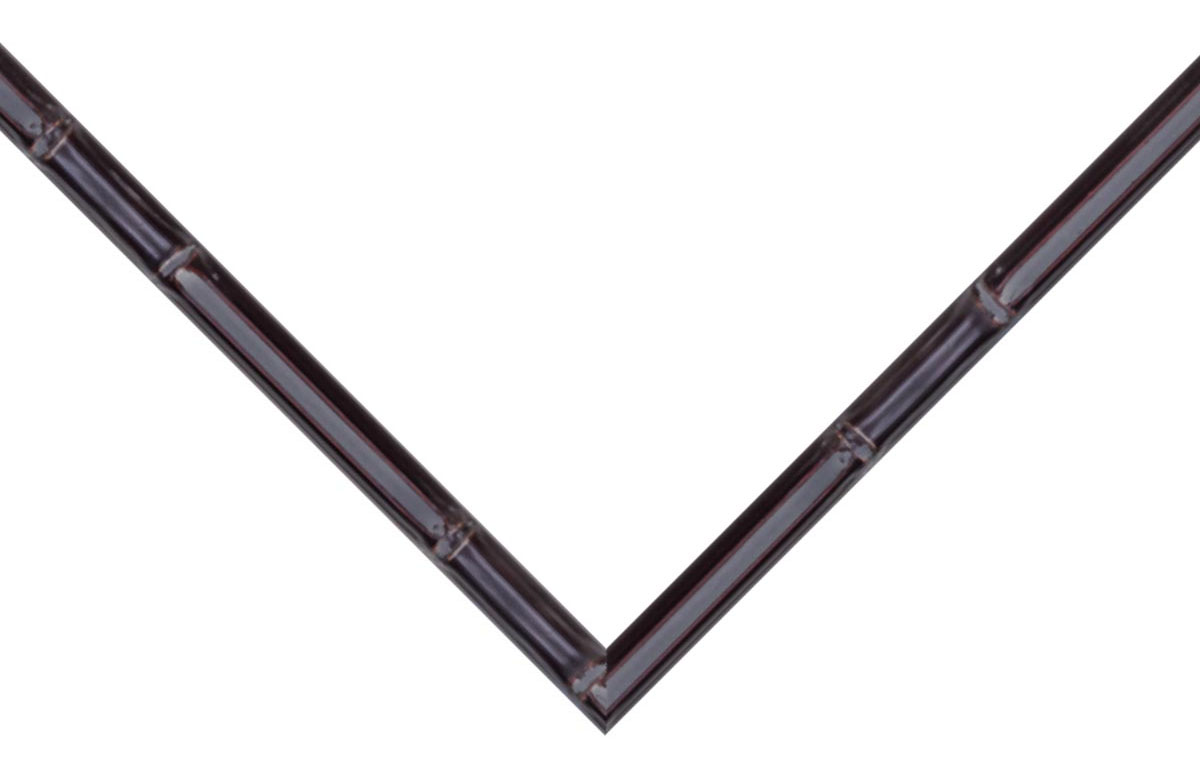 Bamboo moulding showing natural nodes at the miter join