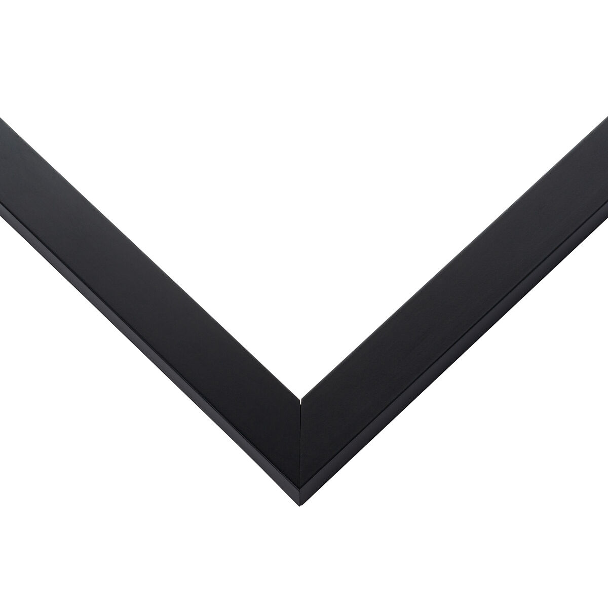 Classic Black picture frame moulding shown at the miter join