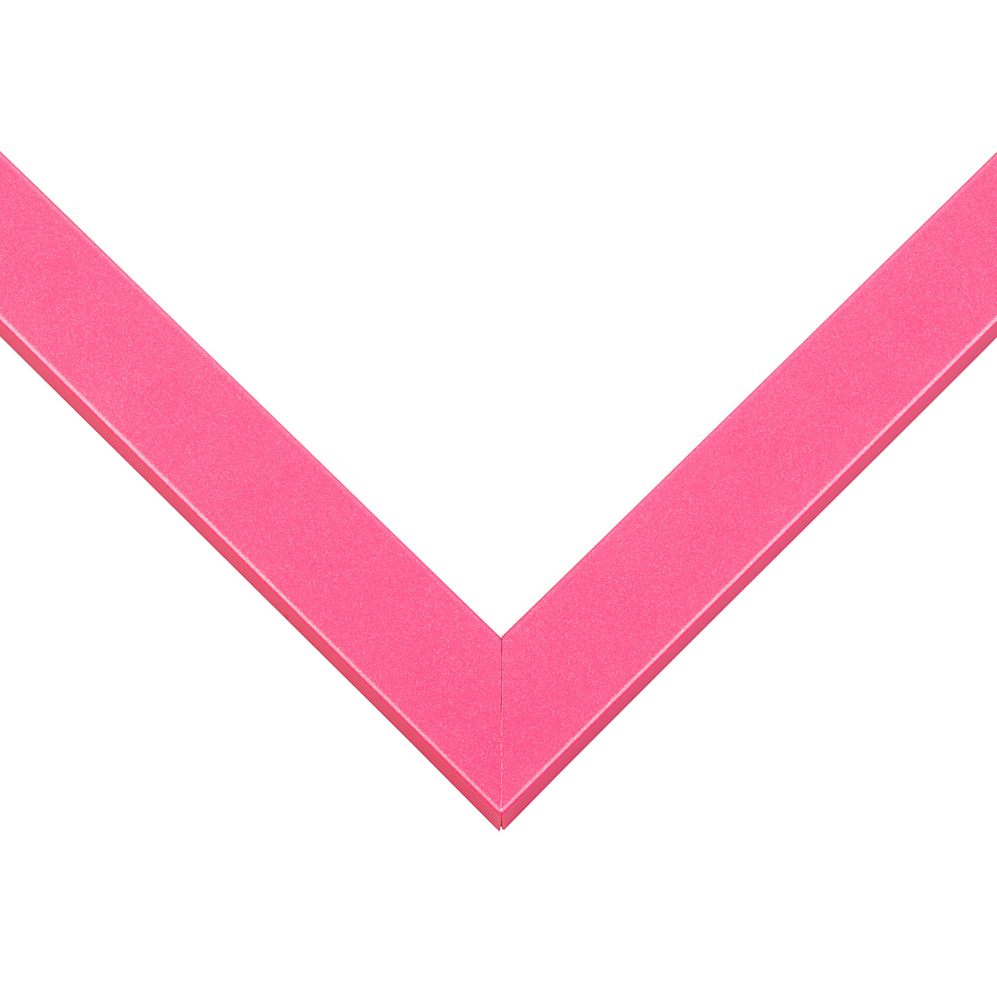 Pink picture frame moulding shown at the miter join