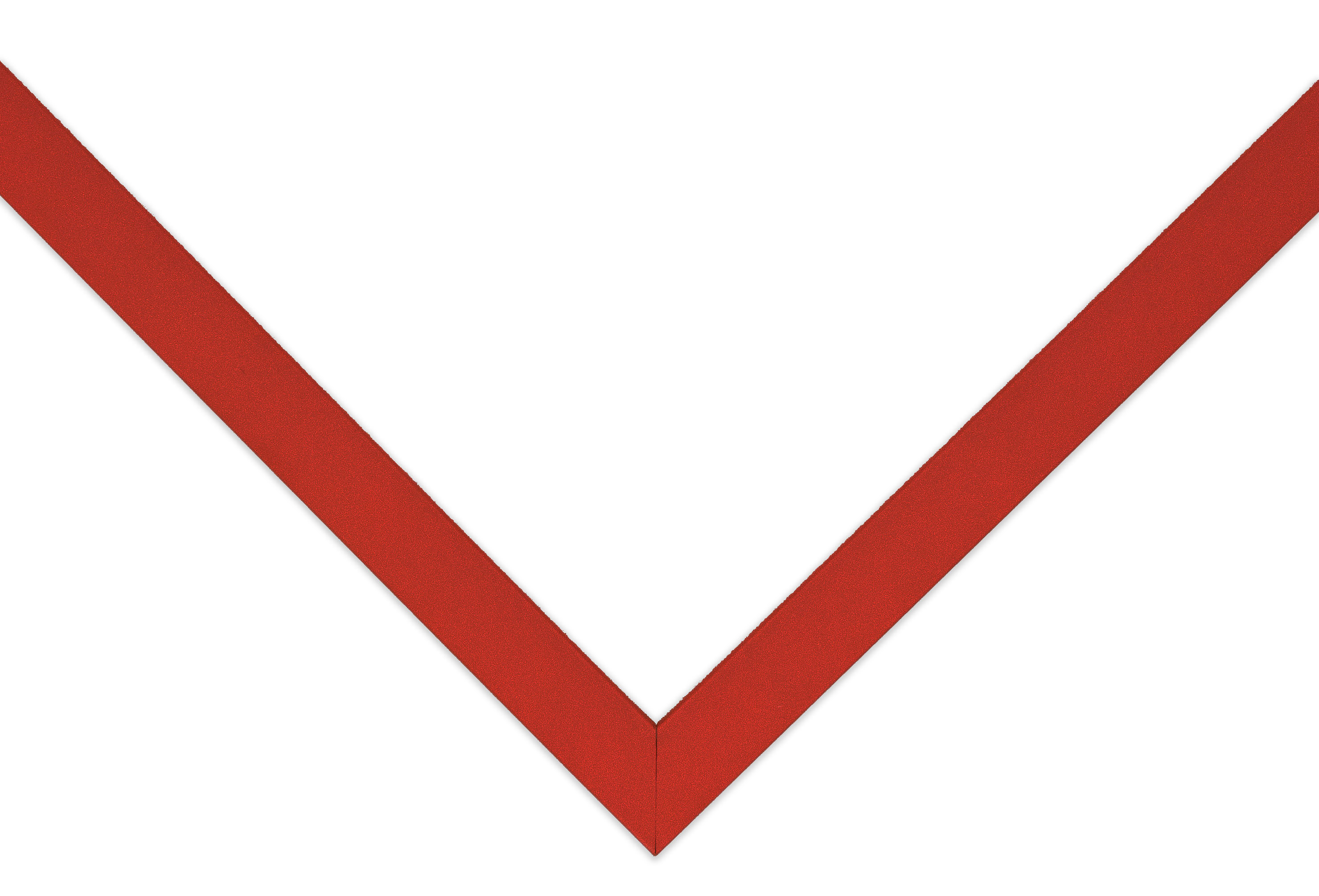 Red picture frame moulding shown at the miter join