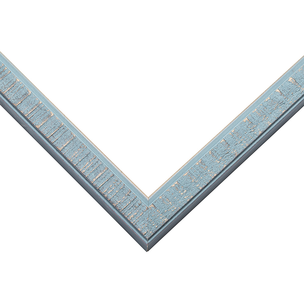 Slate Blue picture frame moulding shown at the miter join