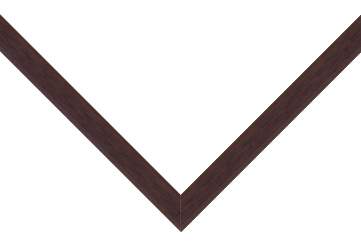 Wide Brown picture frame moulding shown at the miter join
