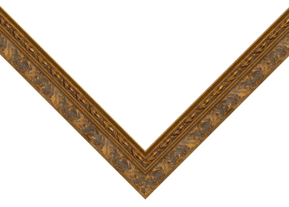 Antiqued Gold moulding with ornate carved detail