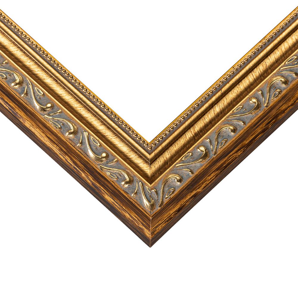 Burnished Museum Bronze moulding with warm metallic finish