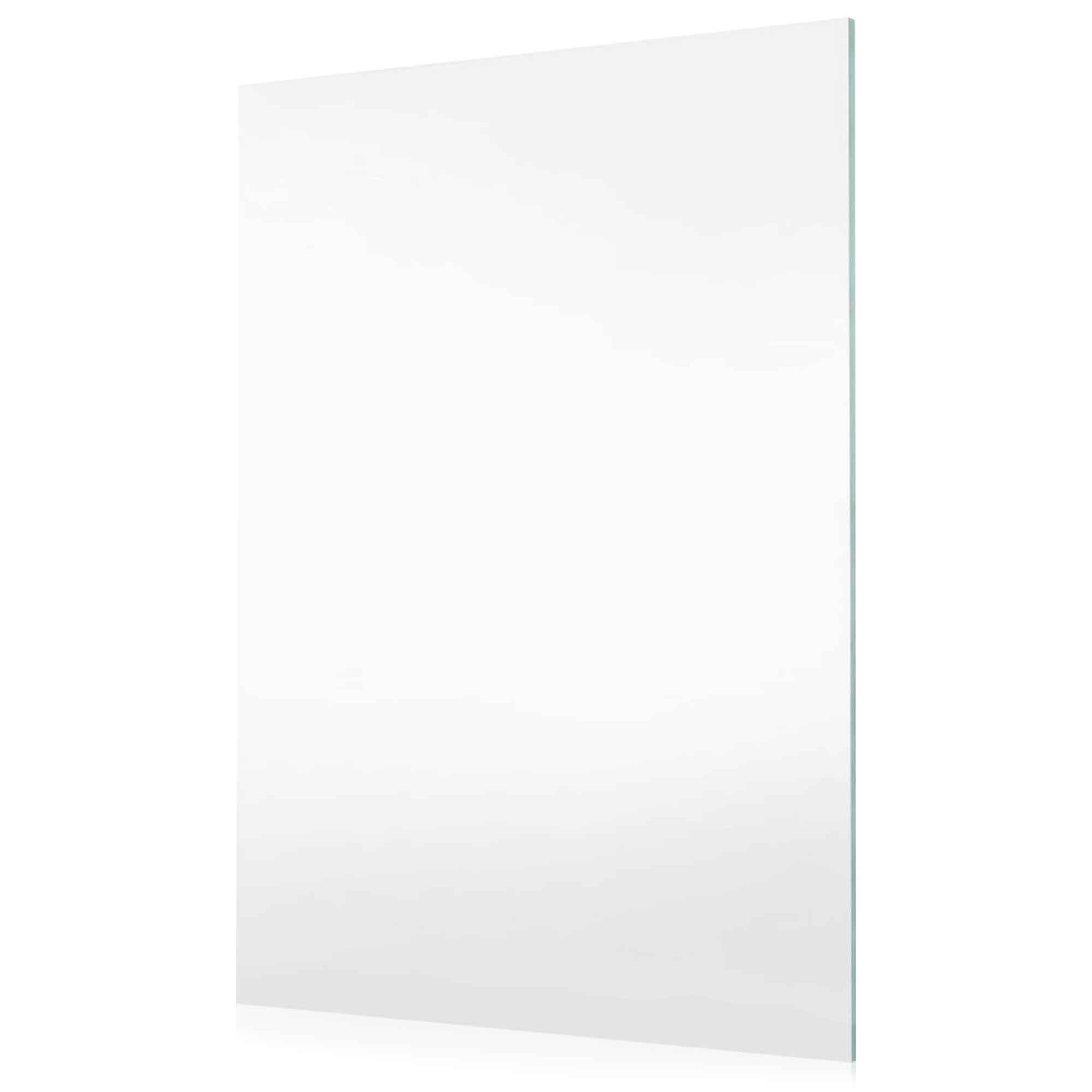 Standard clear acrylic glazing sample showing glass-like clarity